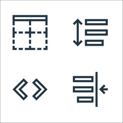 Text editor line icons linear set quality vector