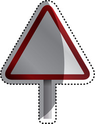 Caution sign blank Royalty Free Vector Image - VectorStock