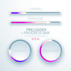 Progress loading for mobile apps icons Royalty Free Vector
