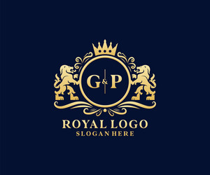 Royal Lion Letter Logo Template Vector Image