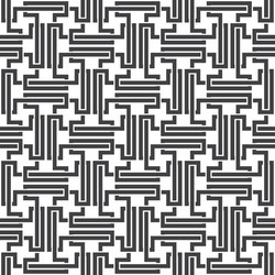 Seamless pattern of intersecting complex shapes vector