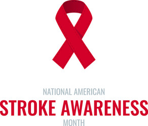 Stroke awareness month design in flat style vector