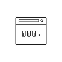 browser internet web line icon simple modern flat vector image