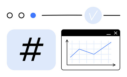 data visualization with graph metadata tag vector image