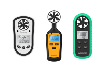 Anemometer device used for measuring wind speed Vector Image