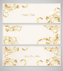 greeting card with gold ornaments Vector Image