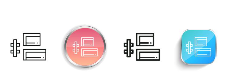 left alignment icon thin linear regular vector image