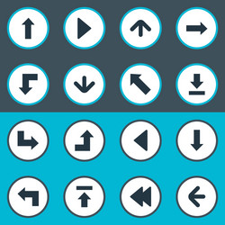 set of simple indicator icons vector image