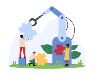 solving business problems with help of ai tools vector image
