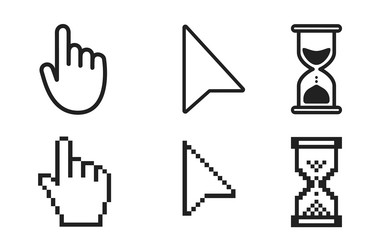 black hourglass loading clock pointer hand vector image