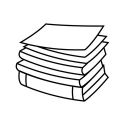 document stack list line icon vector image