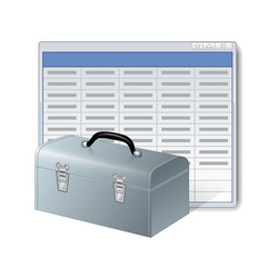settings icon or instruction with computer vector image