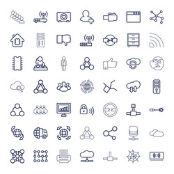 49 network icons vector