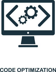 code optimization icon line style design ui vector image