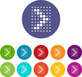 design element with dots arrow icon simple style vector image