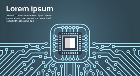 computer chip moterboard network data center vector image