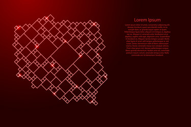 Poland map from red pattern a grid vector