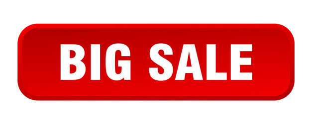 Big sale button square 3d push vector