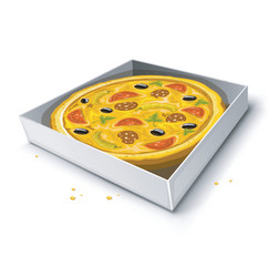 Pizza Box Packaging Vector Image