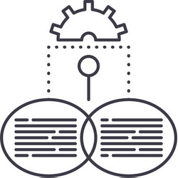 data base image icon linear isolated vector image