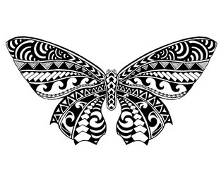 Exotic Butterfly Sketch Vector Image