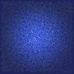 abstract patten with curls on blue background vector image