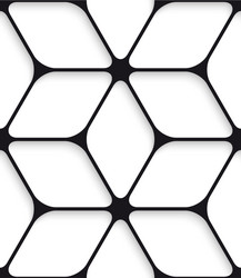 Black Hexagon Net Pattern vector image