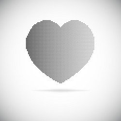 Heart halftone vector