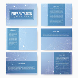 Set of templates for presentation slides vector