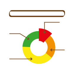 circular chart business pie graph data analysis vector image