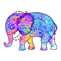 elephant ornate art animal Vector Image