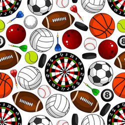 Seamless sports pattern Royalty Free Vector Image