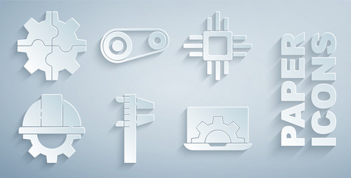 Set calliper or caliper and scale processor vector