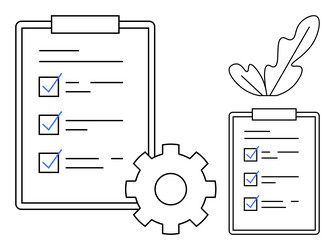 task management and workflow efficiency vector image