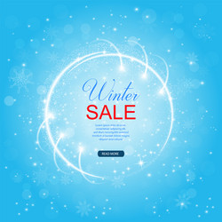 Winter sale collection with lights vector