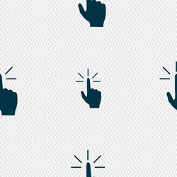 Click here hand icon sign seamless abstract vector