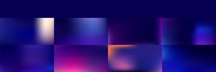 Set smooth abstract colorful mesh backgrounds vector