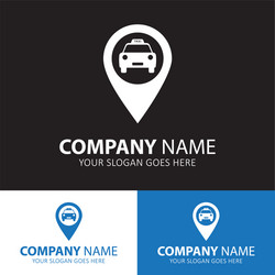 taxi map pointer icon for web and mobile vector