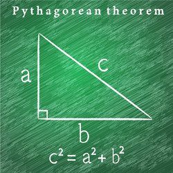 triangle on the blackboard pythagorean theorem vector