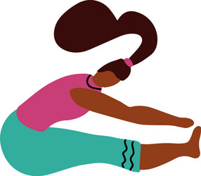 Man doing resistance band chest opener stretch Vector Image