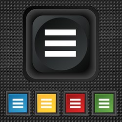 align text to the width icon sign symbol squared vector image