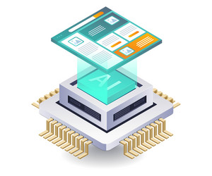 creating intelligent web apps with ai vector image