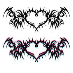 Neo tribal tattoo gothic sticker vector