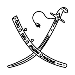 ottoman sword of state icon doodle hand drawn vector