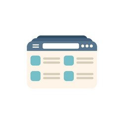 web customer database icon flat crm data vector image