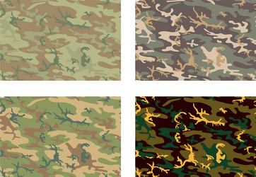 Camouflage pattern design with different color vector