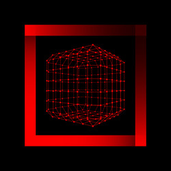 Mesh polygonal background scope of lines and dots vector