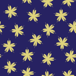 Seamless pattern with gold flowers cherry vector