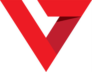 Letter vk simple geometric arrow logo Royalty Free Vector