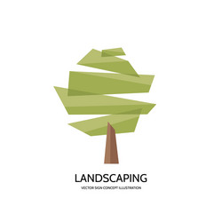 Tree concept logo graphic design nature Royalty Free Vector